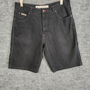 Vintage Y2K Paco Jean Co‎ Shorts 38 Black Red Carpenter Baggy Skater Loose Goth